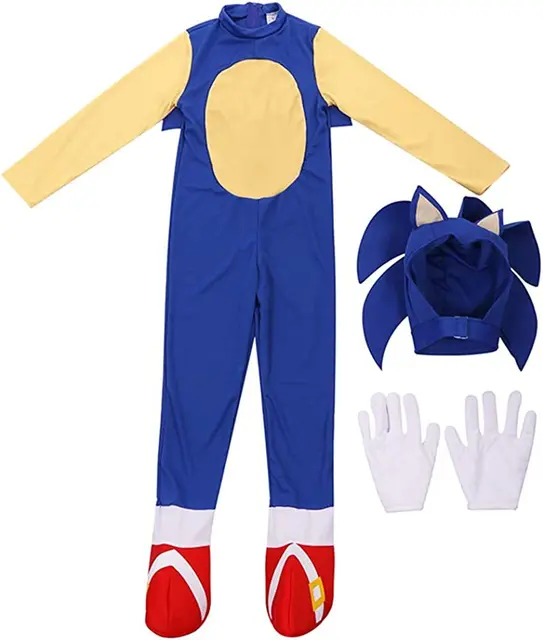 Child Kids Rubie's Sonic the Hedgehog Costume SIZE Large 10-12 Cosplay 