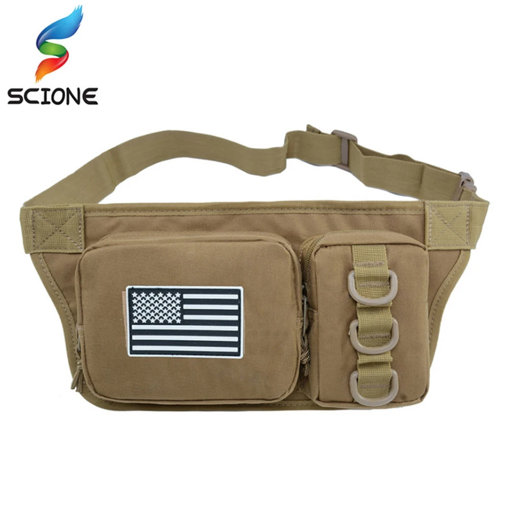 

Tactical Men Waist Fanny Pack Nylon Hiking Running Camping Phone Pouch Outdoor Sports Military Belt Camo Cycling Travel Bag X37Y