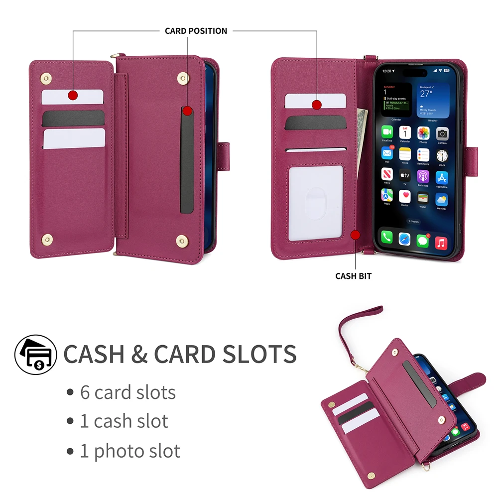 Vintage Leather Flip Phone Case - Fashionable and Stylish Cover