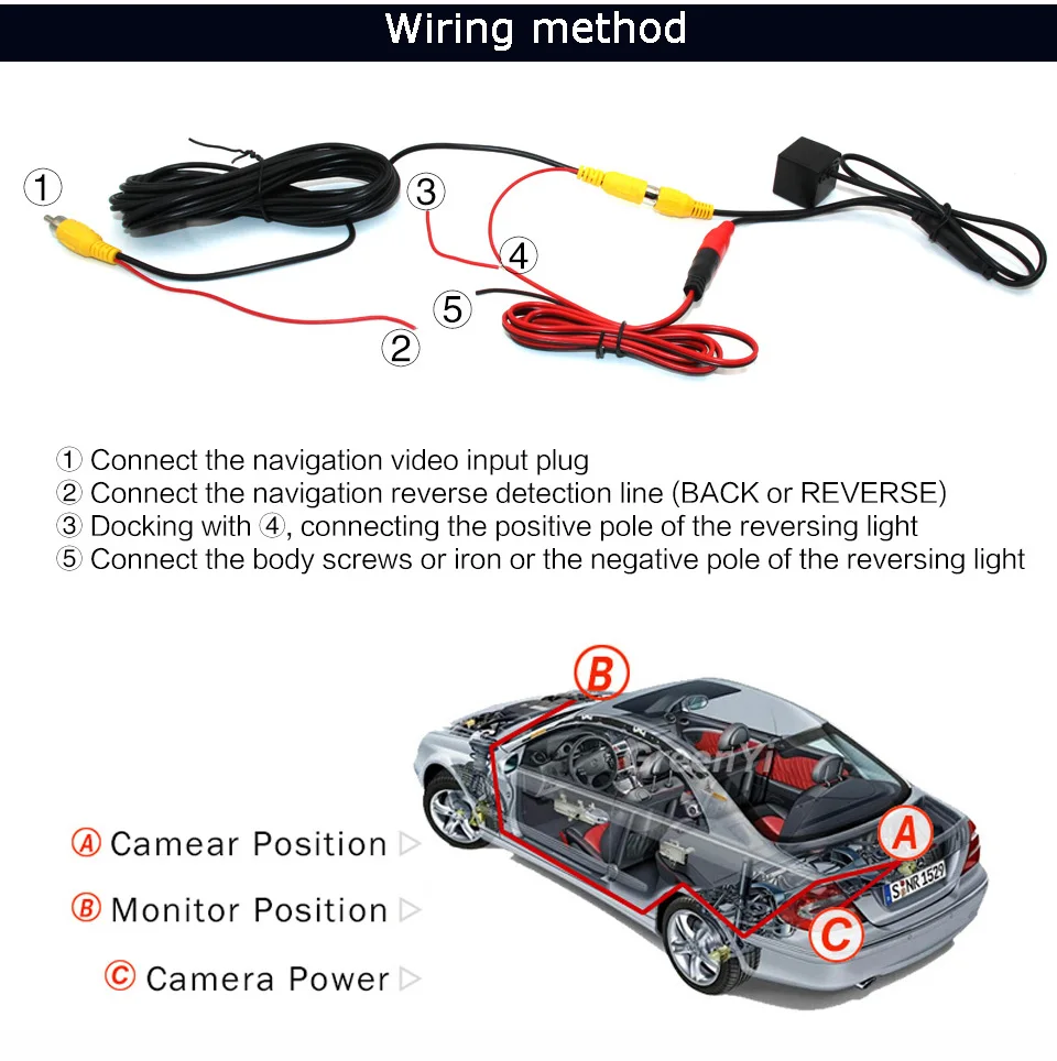 SMARTOUR car reversing camera 180 degree AHD night vision rear view Fishey Front view camera for Universal Trajectory camera gopro car mount