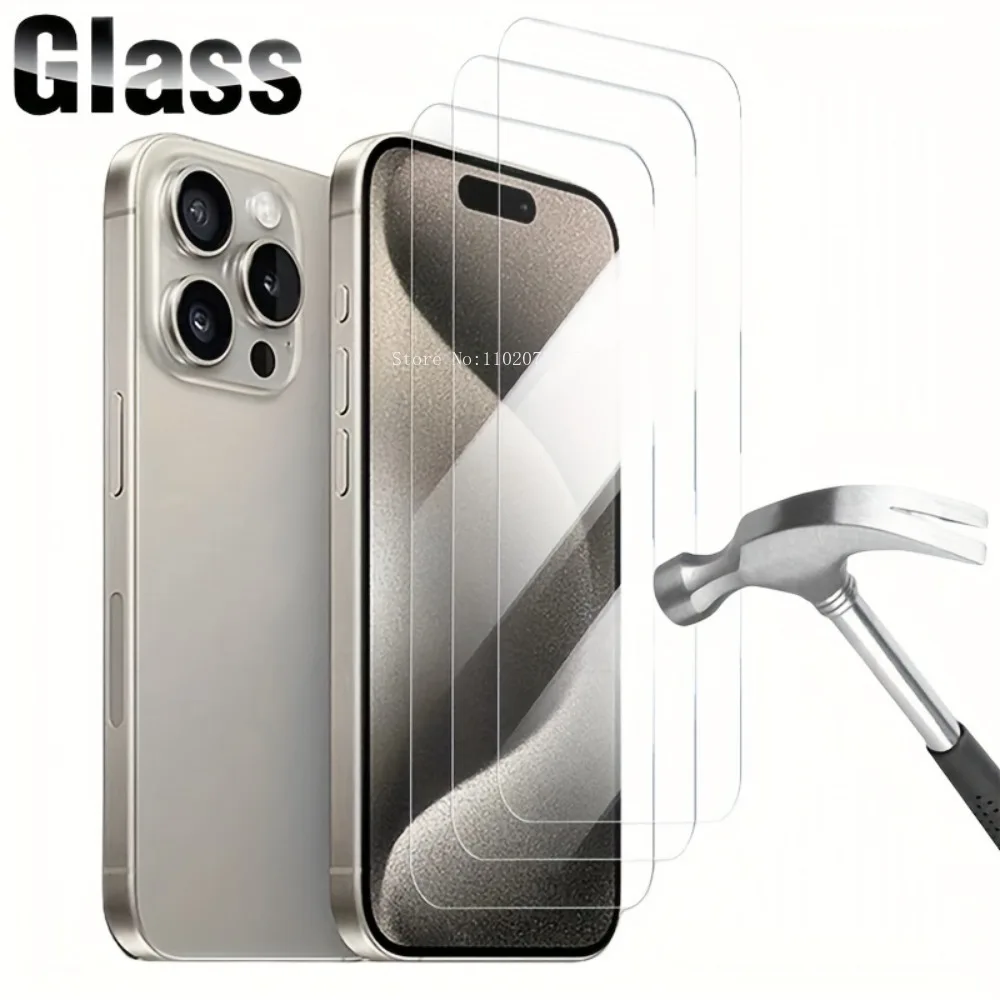 

Закаленное стекло с полным покрытием для IPhone, Защитное стекло для IPhone 15 Pro Max 14 13 12 11 Pro Max 15 Plus 6 7 8 Plus X XR XS Max, 3 шт.