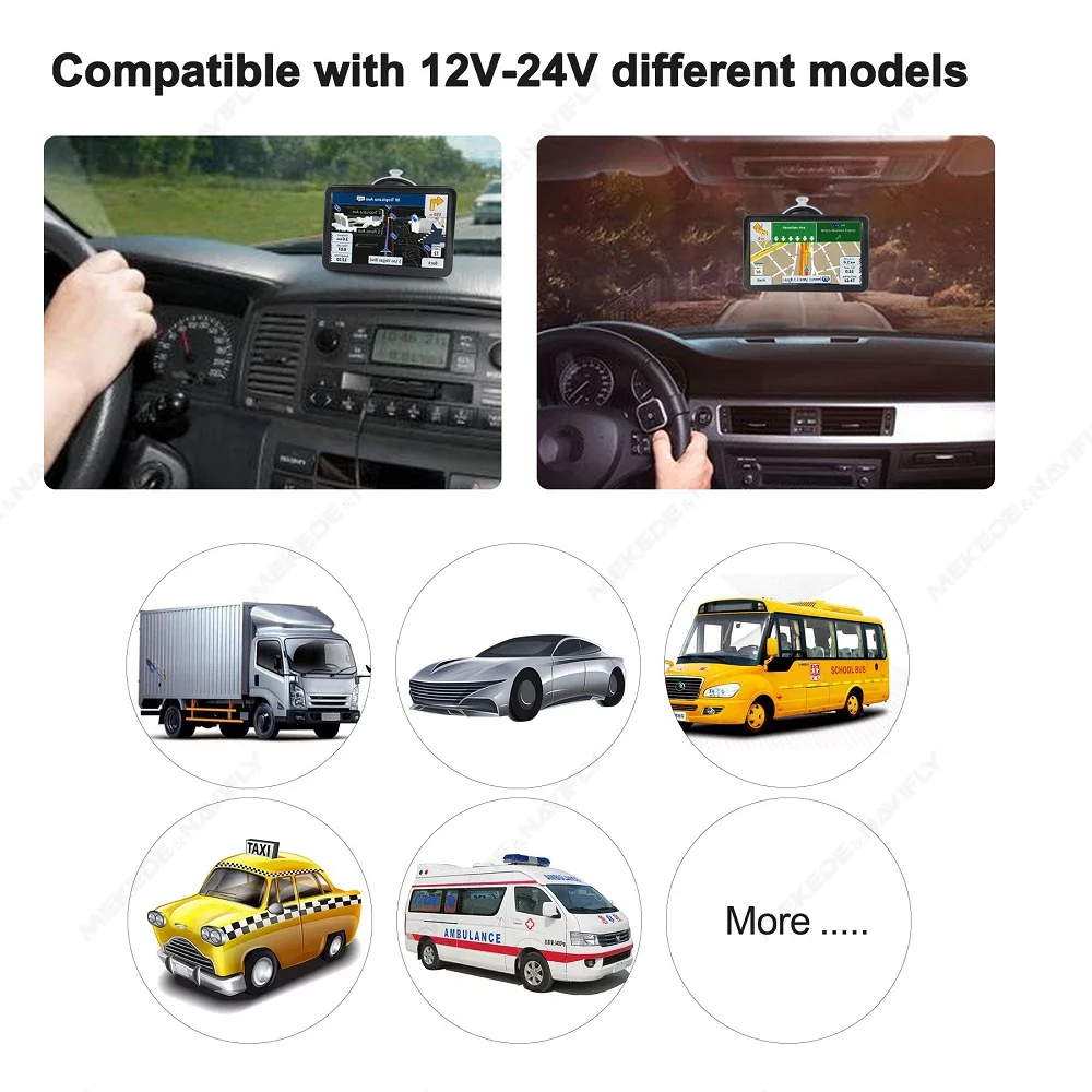 9 Inch Car GPS Navigation Touch Screen Truck Sunshade Sat Nav 256M+8G 2025 Europe Map Navigators FM Transmitter Hi-Fi Speakers