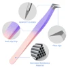 FADVAN Tweezers Gradient Purple Stainless Steel High Precision Anti-Static Tweezers For Eyelash Extensions 1 Pcs 3