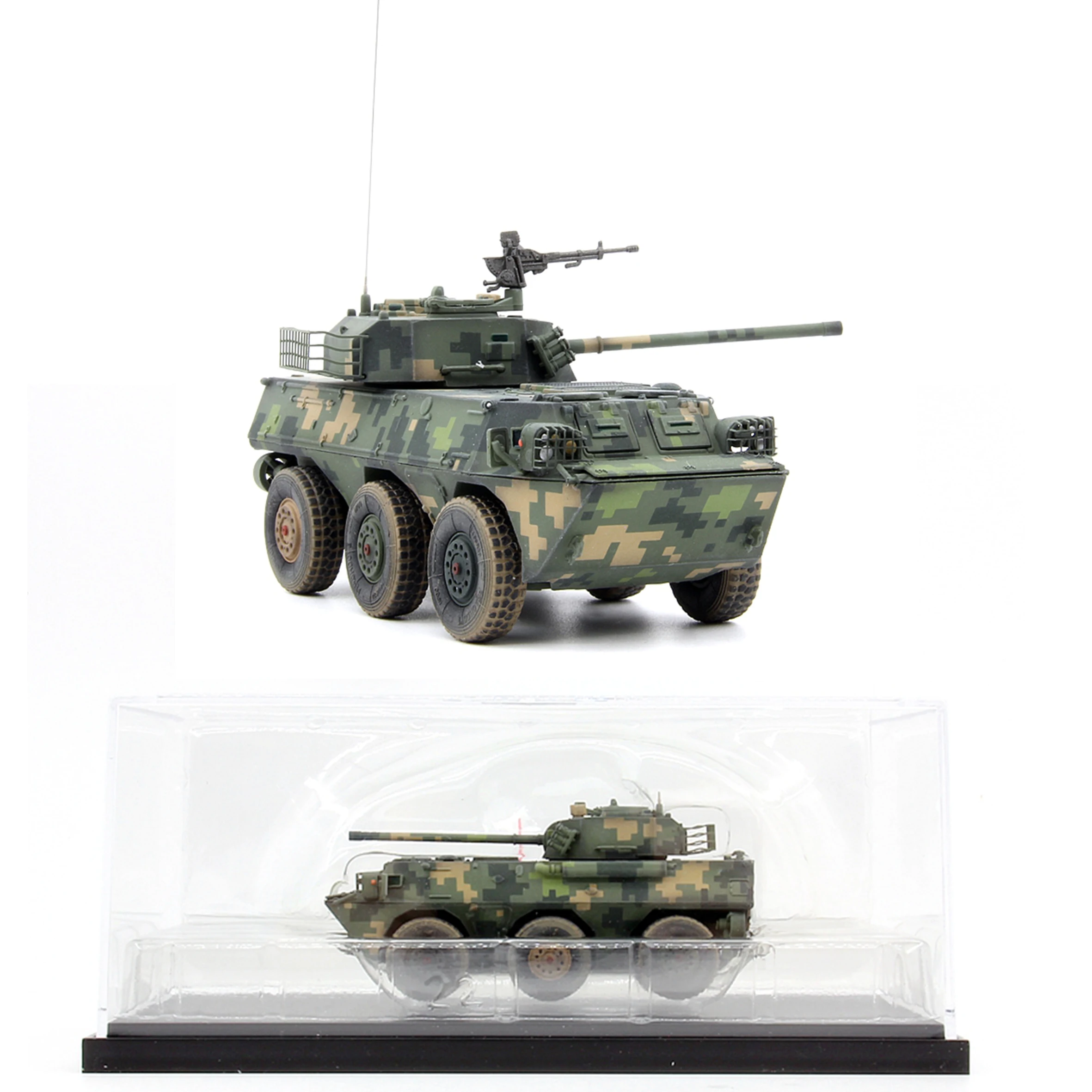 

1: 72 UNS China PLL05 wheeled assault vehicle model 120MM jungle digital camouflage Finished product collection model