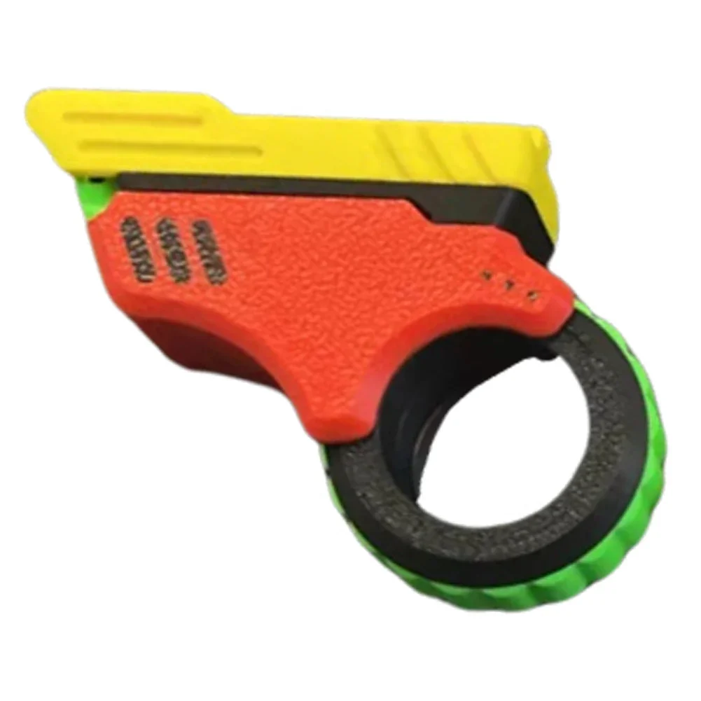 3D Printed Office Desk Toys Effective Stress Reduction Gun Shape Fidget Ring Small Pistol Toys for Anxiety and ADHD Sufferers