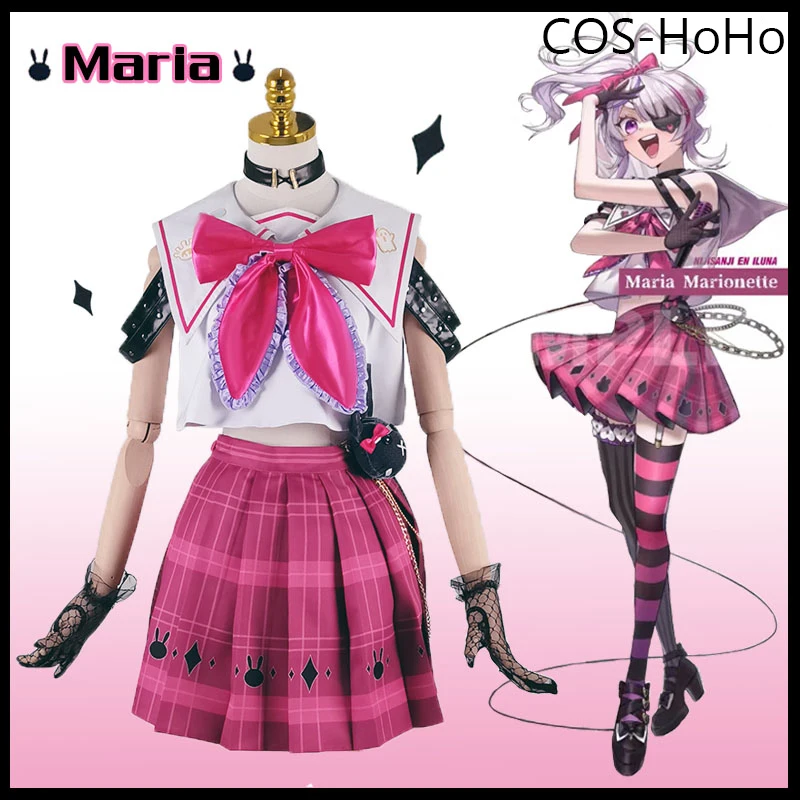 

Костюм для косплея COS-HoHo Vtuber Nijisanji Maria Marionette Inkya Impulse Game, милая форма JK, костюм для косплея, наряд для Хэллоуина