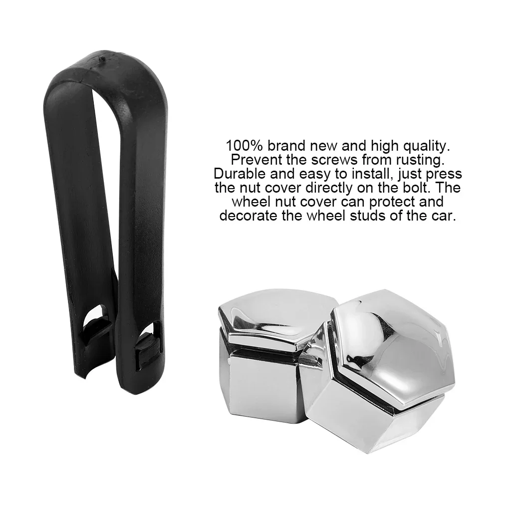 20/40 stücke 17mm 19mm 21mm Schwarz Auto Rad Kappen Schrauben Abdeckungen Muttern Auto Radnabe protektoren Schraube Kappe Styling Anti Rost Abdeckung – Detail 5