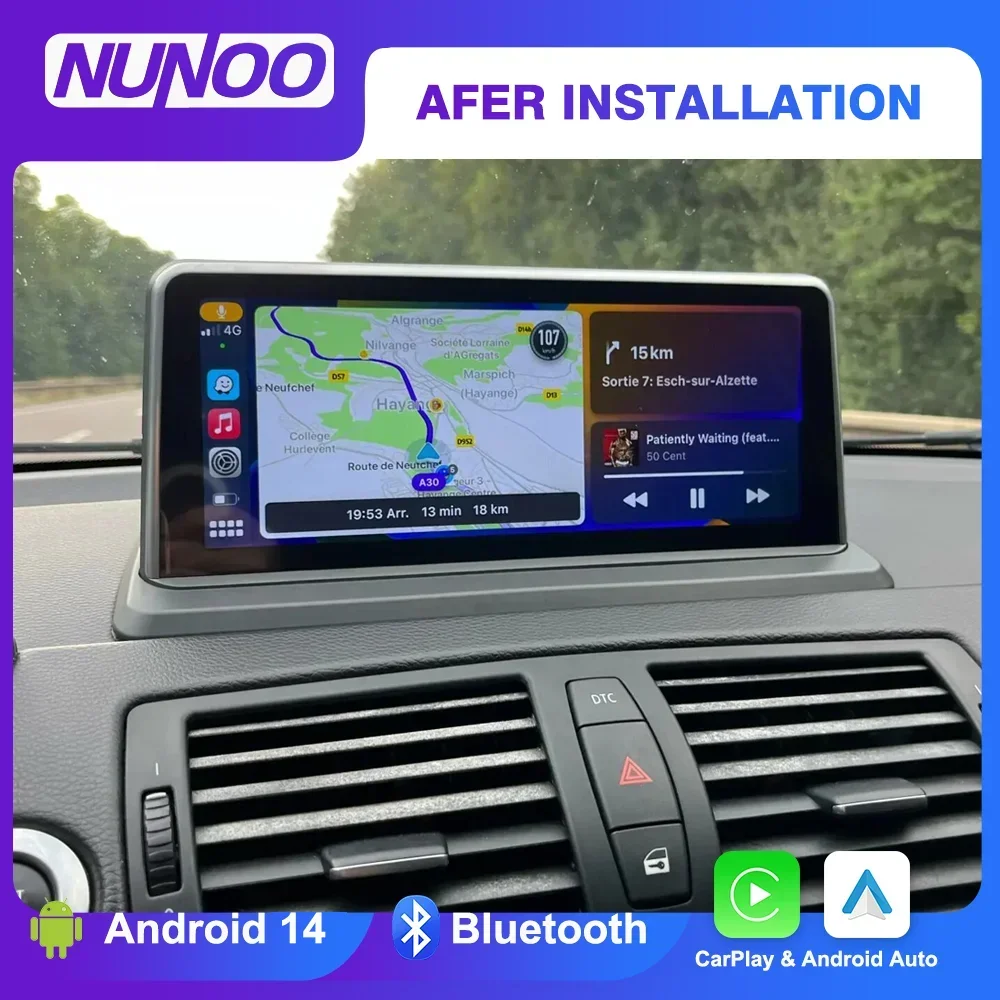 Android 14 Carplay for BMW 1 Series E81 E82 E87 E88 2004-2013 CCC CIC Car Multimedia Player GPS Wireless Stereo Radio