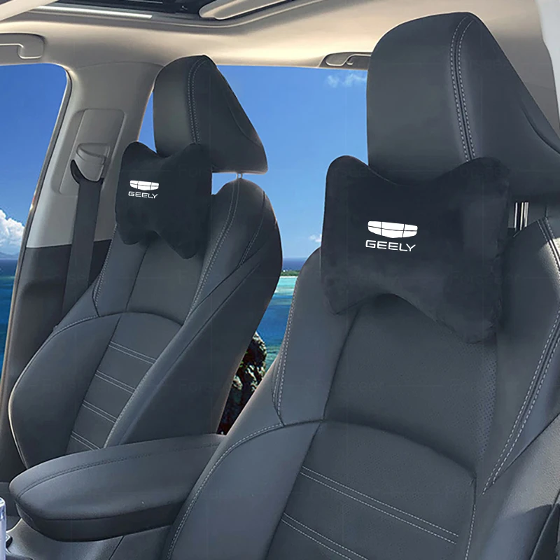 2Pcs Car Headrest Neck Pillows car pillow car headrest car neck pillow Auto Interior Accessories For Geely Geometry C Coolray Atlas Atlas Pro Monjaro Tugella Emgrand