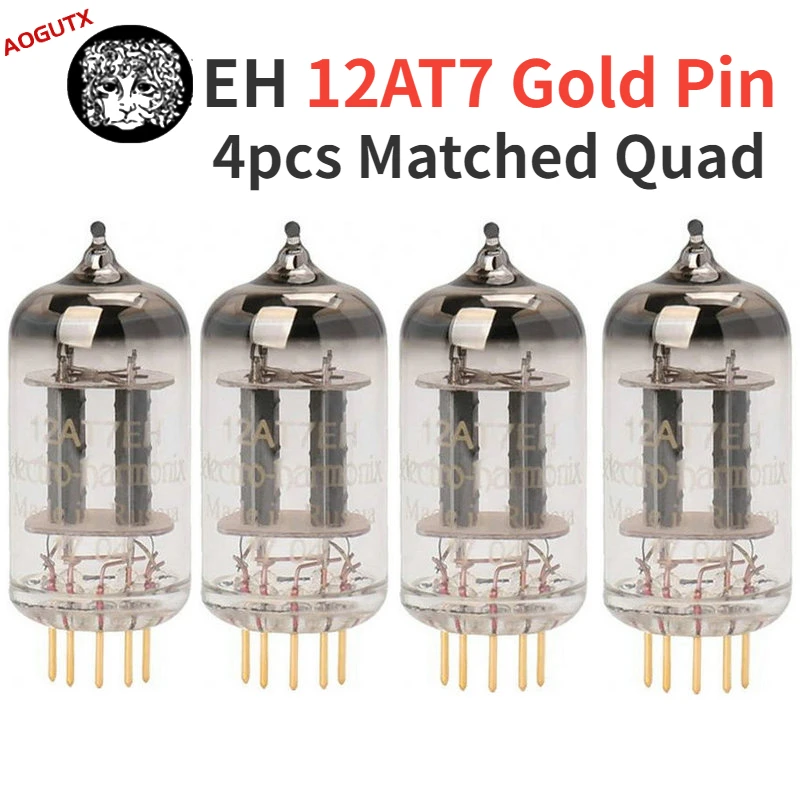 Aogutx EH 12AT7 Gold Pin Vacuum Tube Replace ECC81 B739 6201 6J8P 6SJ7 EF86 HIFI Audio Valve Electron Tube Amp Matched Quad DIY 2