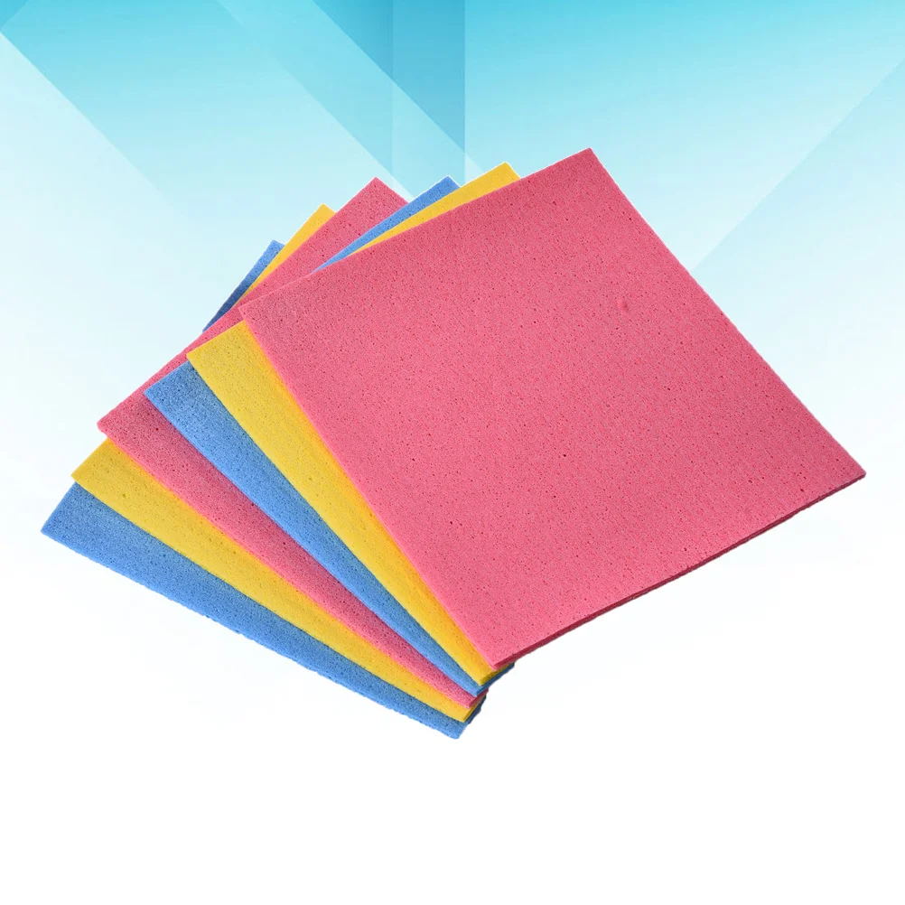 

4 Pcs T Towels for Cleaning Non-stick Oil M Cellulose Sponge Cloth Dish Washing