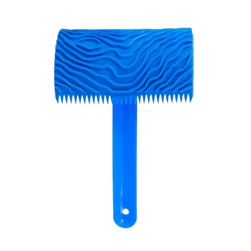 AA63 뜨거운 5Pcs 고무 나뭇결 롤러 도구 DIY 벽 바닥에 대 한 재사용 가능한 곡물 패턴 그림 도구