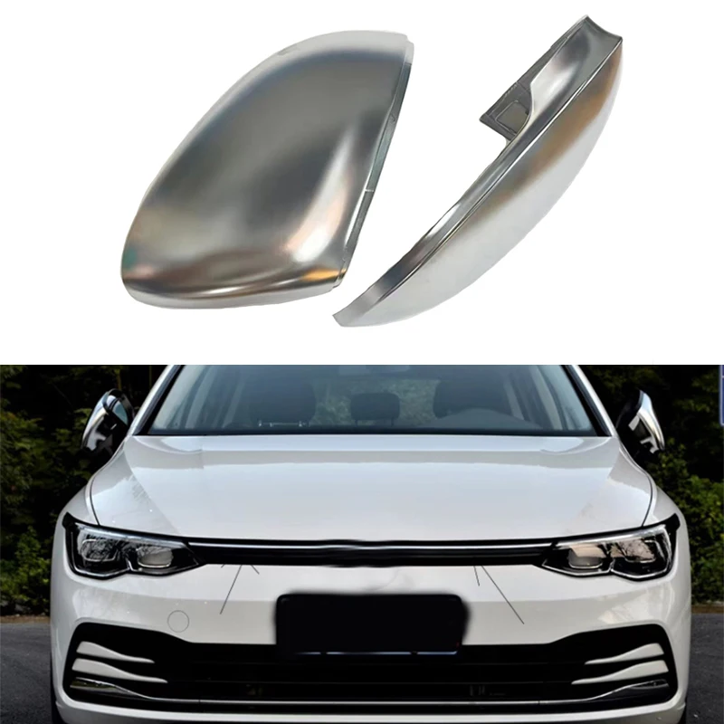 

Fit for VW golf 8 2020 Matte Chrome replace Side Mirror Caps Cover high quality mirror cover appearance accessories