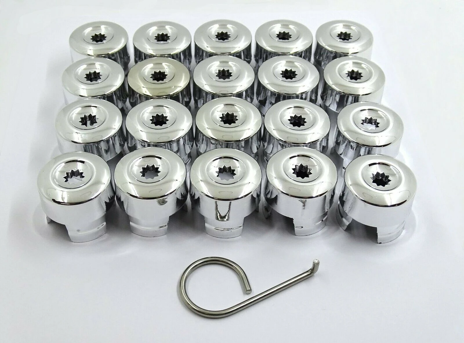 20pcs Chrome Wheel Nut Cap Covers For Vw Transporter T5 Touareg Amarok Bolt Caps 7l6601173a