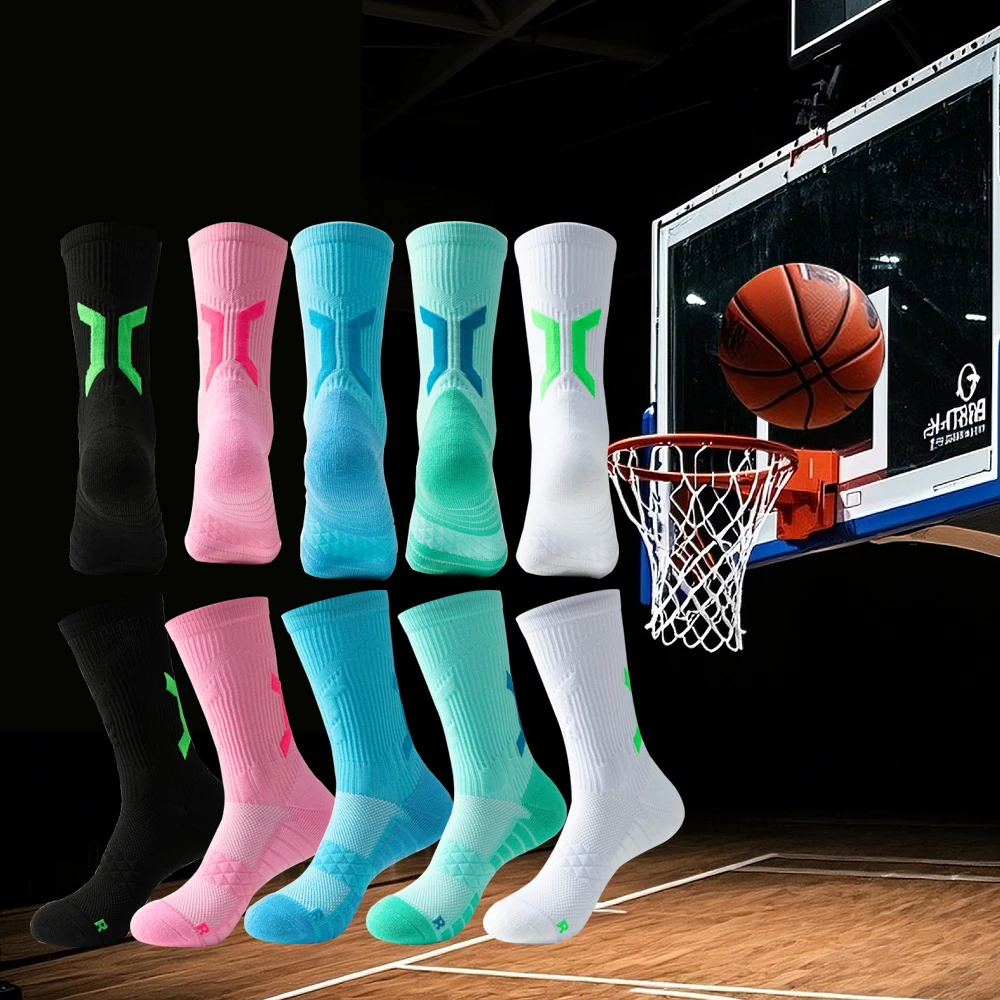 Professional Basketball Socks 1/3pair Men Marathon Compression Running Sport Thick Towel Skateboarding