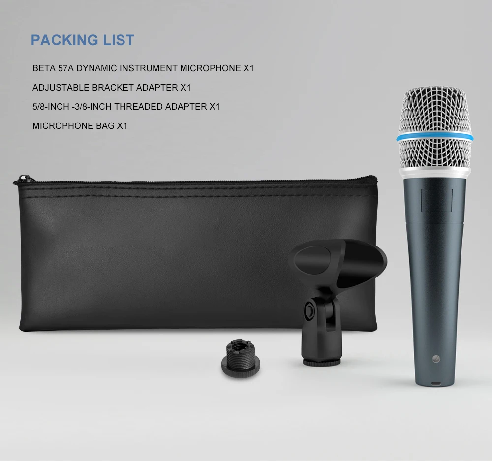 Drum Microphone BETA 56A 52A 57A Musical Instruments Mic For Band DJ Stage Instrumental Performance Recording Live