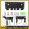 Pressure Washer Gun Holder Fit 1/4 Quick Connector 7 Holes Washer Nozzle Telescopic Rod Storage Rack Wall Mounted Storage Rack 1
