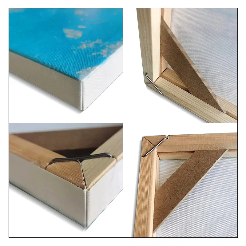 DIY 단단한 나무 사진 프레임, 다이아몬드 페인팅 캔버스 페인팅 또는 포스터 1 세트, 스트레치 스트립 설치