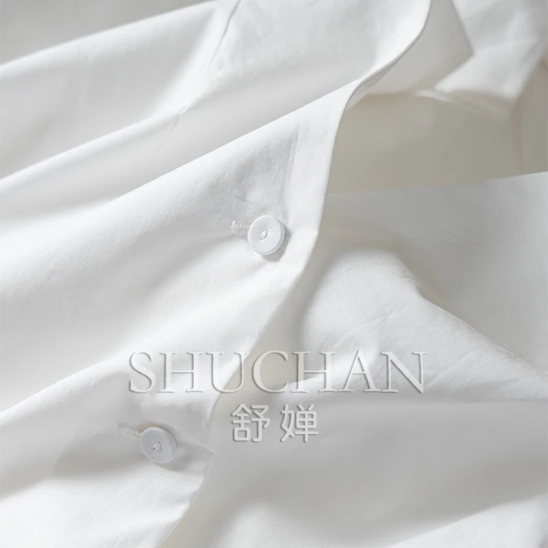 Phoenix Embroidery New 2024 White Shirts for Women Loose 100% Cotton Blusas Mujer De Moda Verano Elegantes