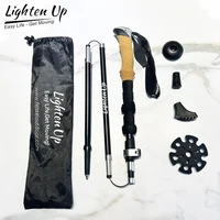 LIGHTEN UP 280g Aluminum Alloy Trekking Poles Collapsible Telescopic Sticks Lightweight Walking Hiking Stick Climb 1
