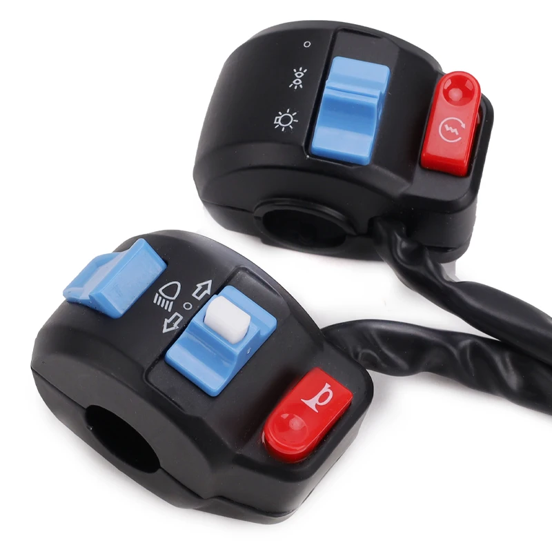 Aluminum 22mm Motorcycle Horn Button Turn Signal Button Switch Control Electric Bike Scooter Handlebar Switch For Gy6 50cc 125cc