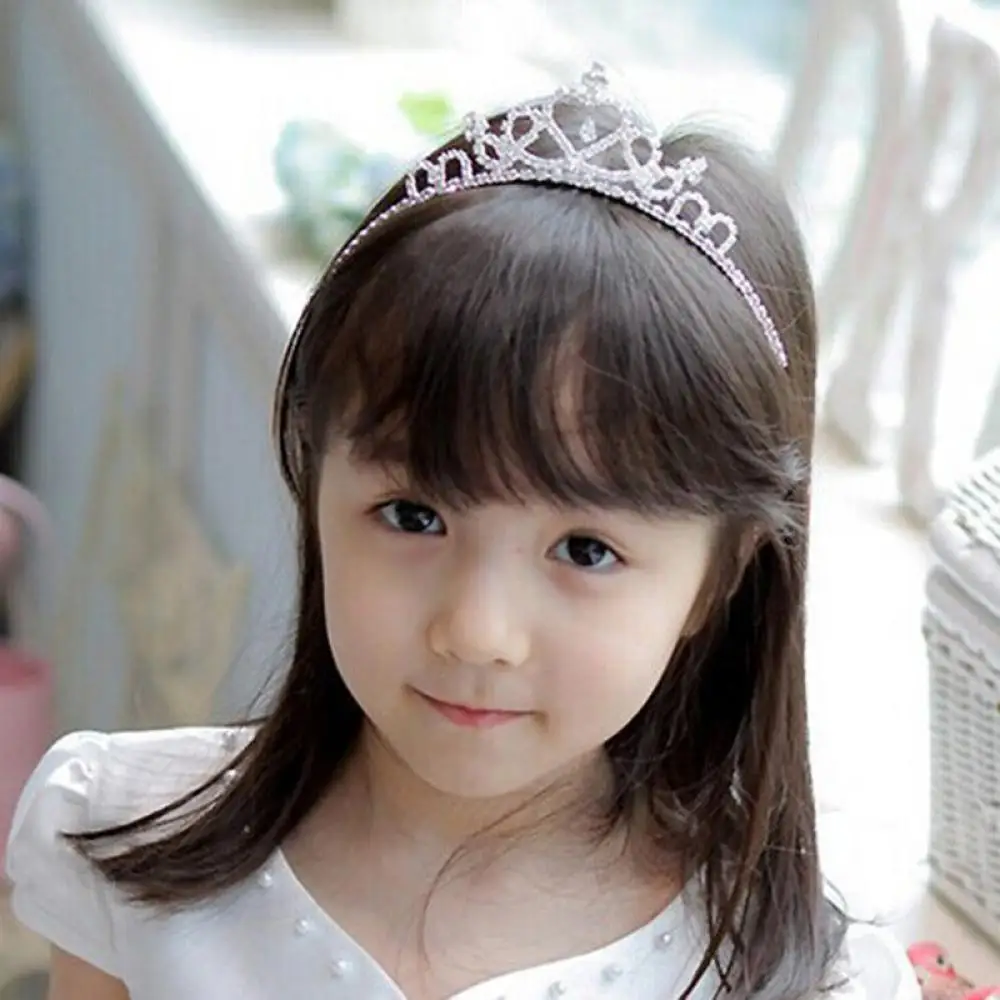 Silver Alloy Crystal Hairband for Kids