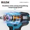 HILDA 18V Cordless Impact Wrench Brushless High Torque Impact 1/2 Inch Car Wrench Power Tools 5