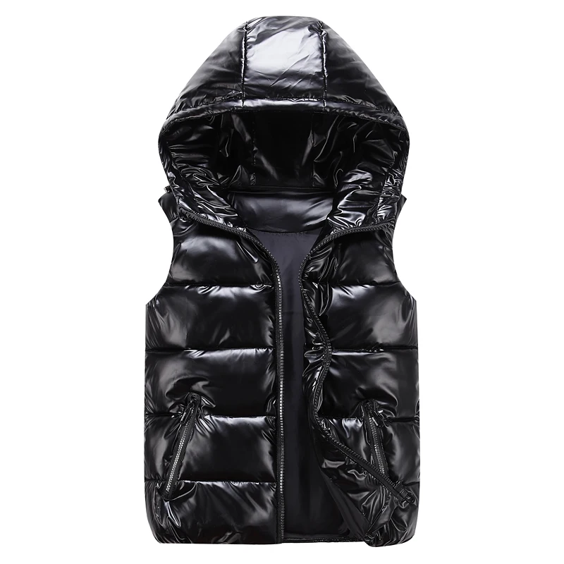 Veste sans manches polaire chaude hiver avec capuche pour homme femme enfant