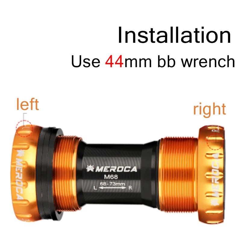 Bsa68 하단 브래킷 24mm BB68 나사산 자전거 BB 68mm 73mm Hollowtech II Mtb 산악 로드 자전거용 중앙 장치