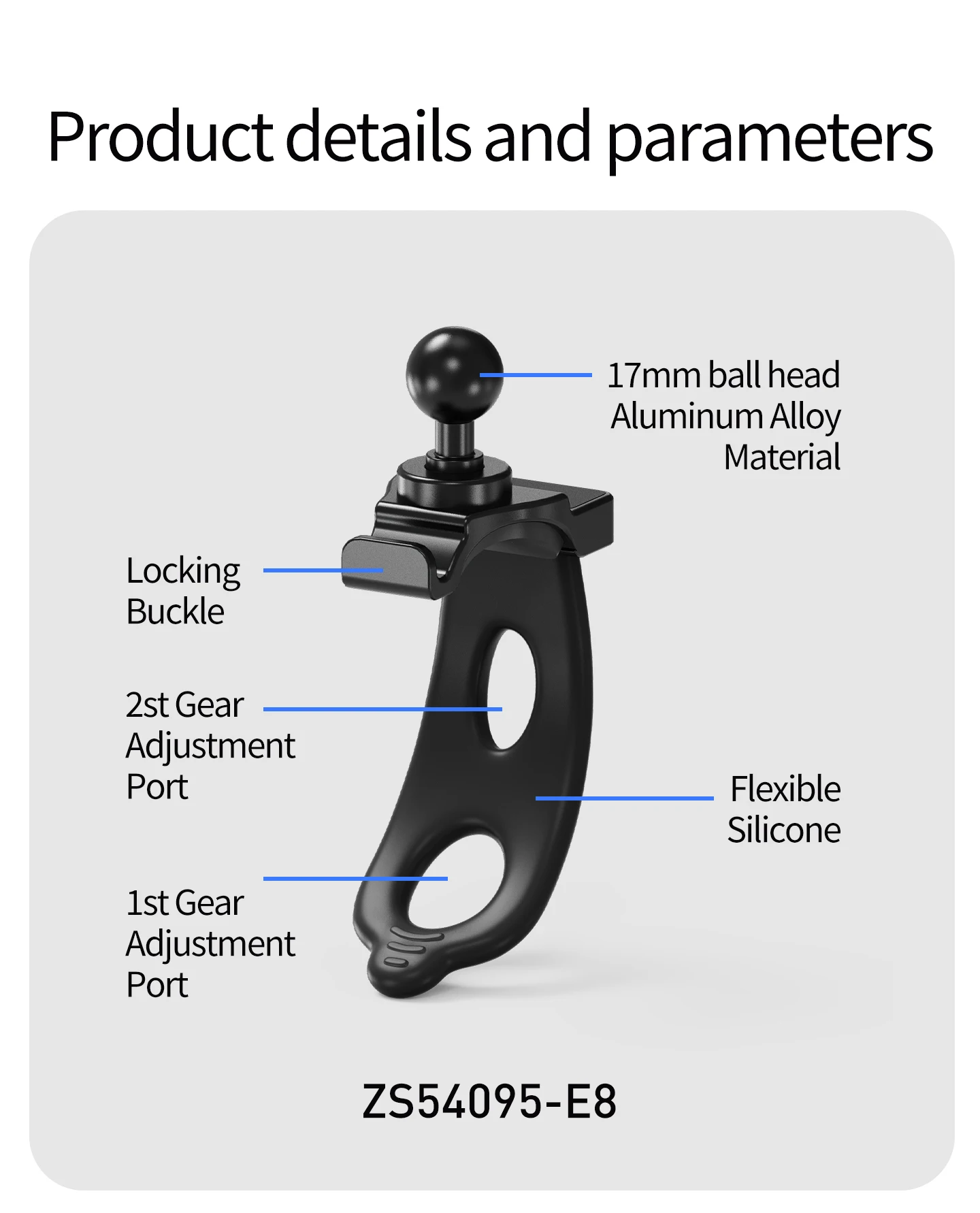 360 ° Rotierende Fahrrad- und Angel-Videodrehhalterung, flexible Montagehalterung für DJI Action, für GoPro Hero, für Stangen mit Durchmesser 22-38mm – Detail 25