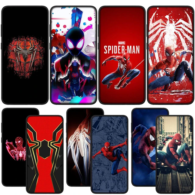 Funda de superhéroe Marvel Spider Man para OPPO A17 A15 A16 A12 A53 A54 A55  A56 A57 A77 A76 A94 A96 A74 - AliExpress