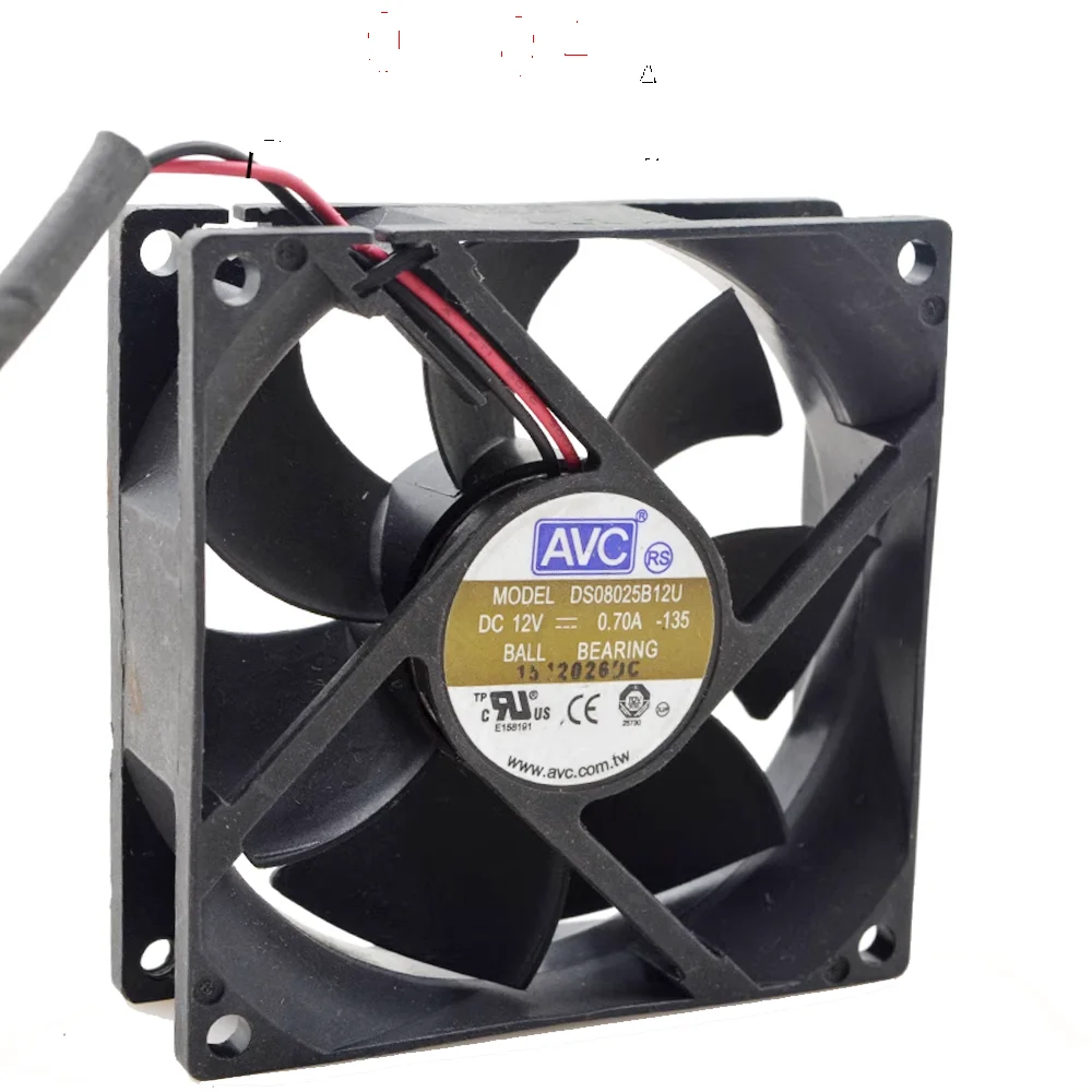 Новый 80*80*25 мм 8 см 80 мм DS08025B12U 12 В 0,70a двойной шарикоподшипник компьютерный охлаждающий вентилятор для AVC