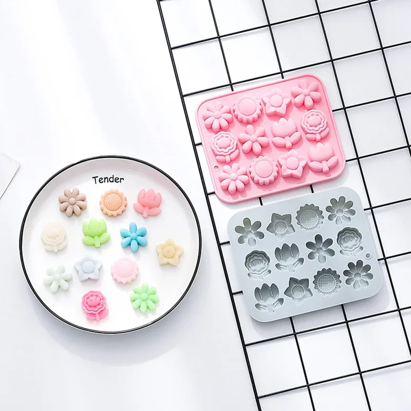 

New Flowers Chocolate Silicone Mold Sunflower Fondant Cookie Candy Mould DIY Cake Decoration Accessories Pastry Baking Bakeware
