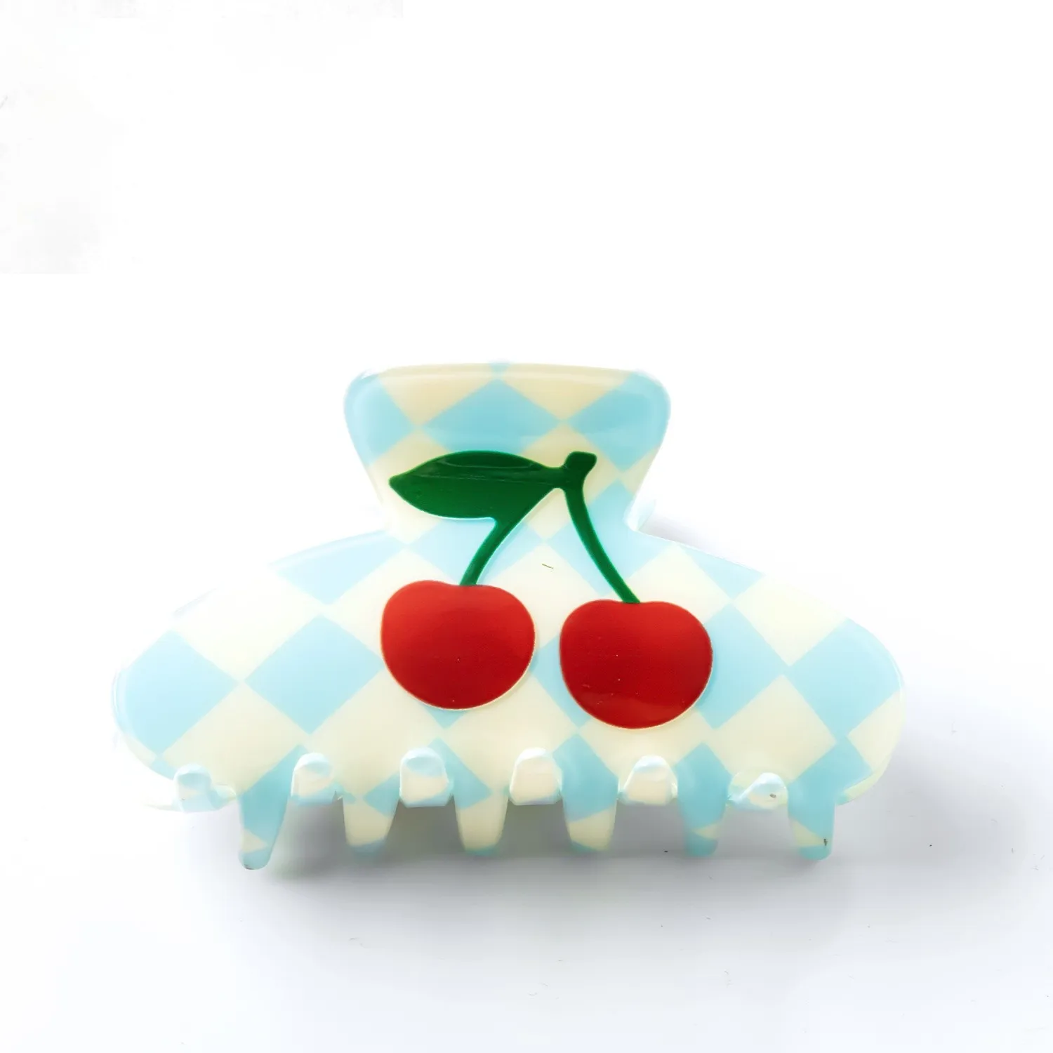 Plaid Cartoon Fruit Hair Claw Clip - Harajuku Retro Style Versatile Accessory