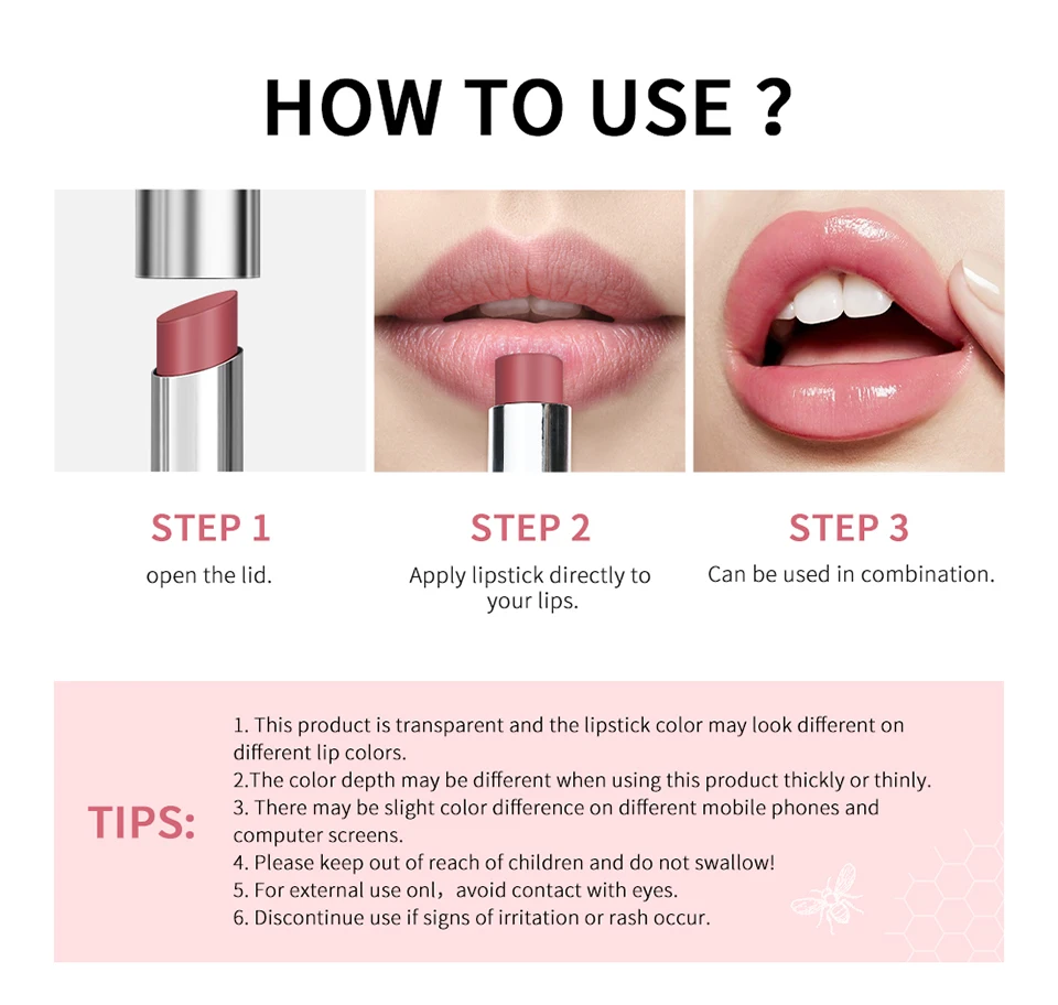 Labial hidratante de miel y vitamina e con efecto voluminizador_voghion.com
