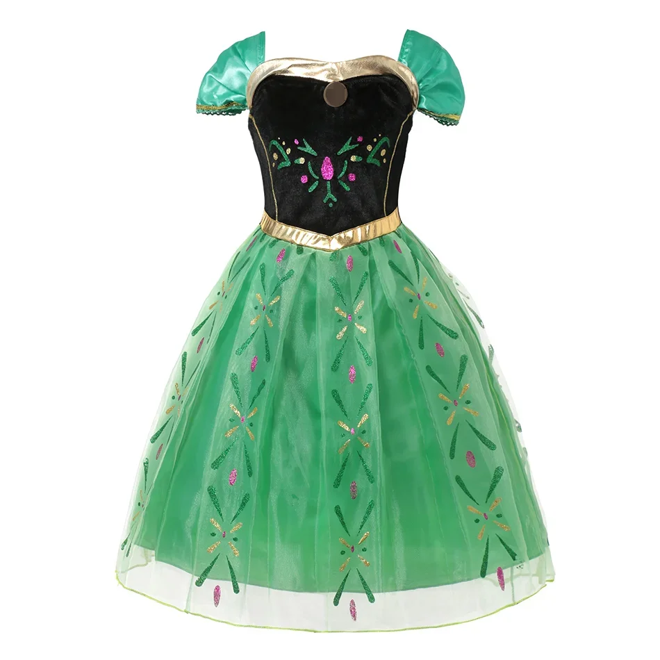 Girls Dress Snow Queen Princess Elsa Dresses for Kids Party