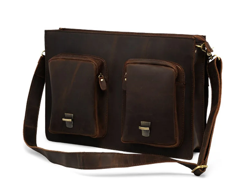 Crazy Horse Cowhide Leather Briefcase