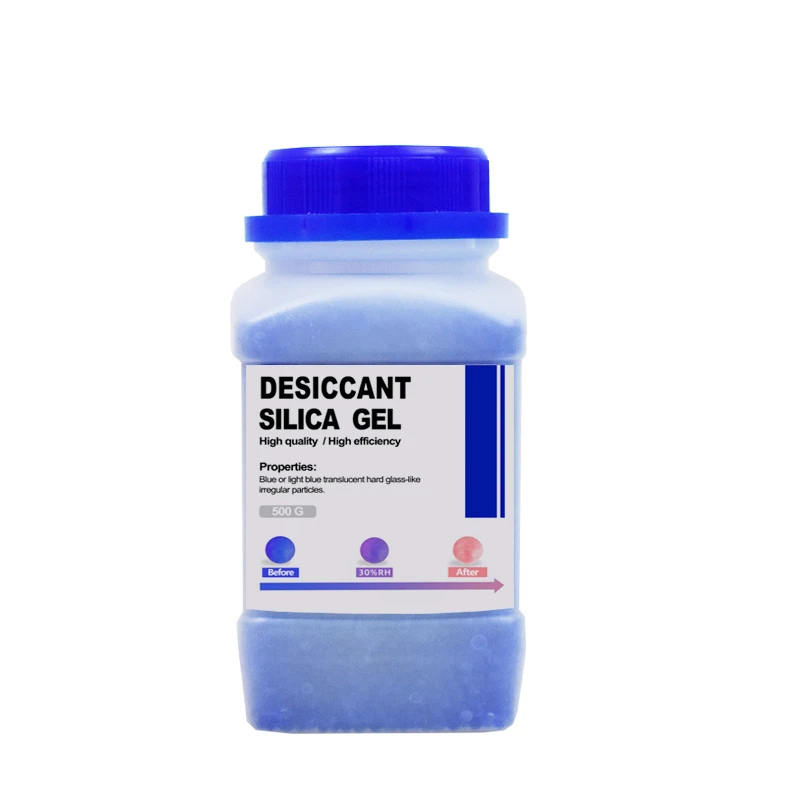 Silica Gel Beads 500g Blue/orange Waterproof Reusable Silica Gel Beads Bottles Moisture Absorber Electronic Product Desiccant Dehumidifie