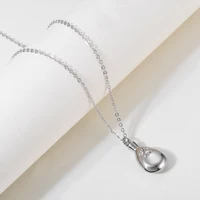 Drop Water with Paw Print Urn Necklace Stainless Steel Cremation Pendant For Ashes Keepsake Jewelry For Pet with funnel Knit 2