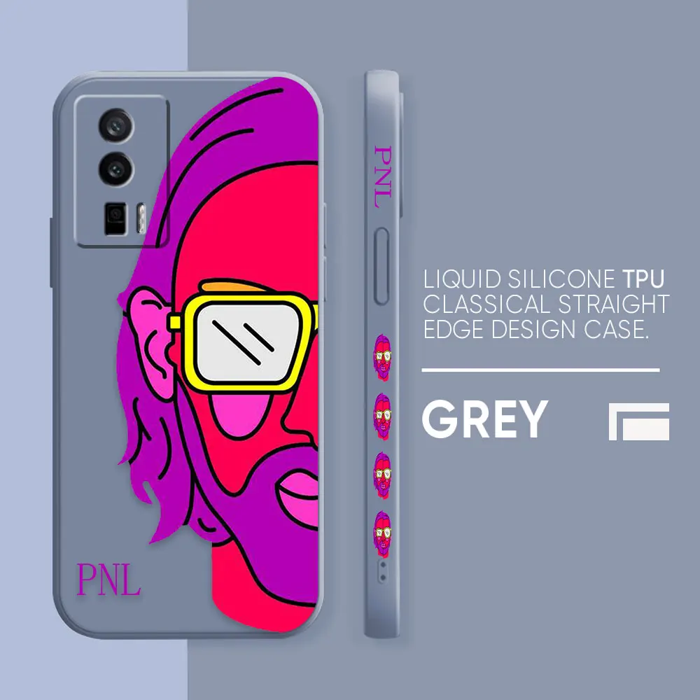 thumbnail image 1 of Case For Redmi K60E K50 K40S K40 K30 K20 10C 9 8A 10 Pro 4G 5G Colour Simple Liquid silicone Case Rapper Singer PNL QLF Yinuoda, 1 of 5