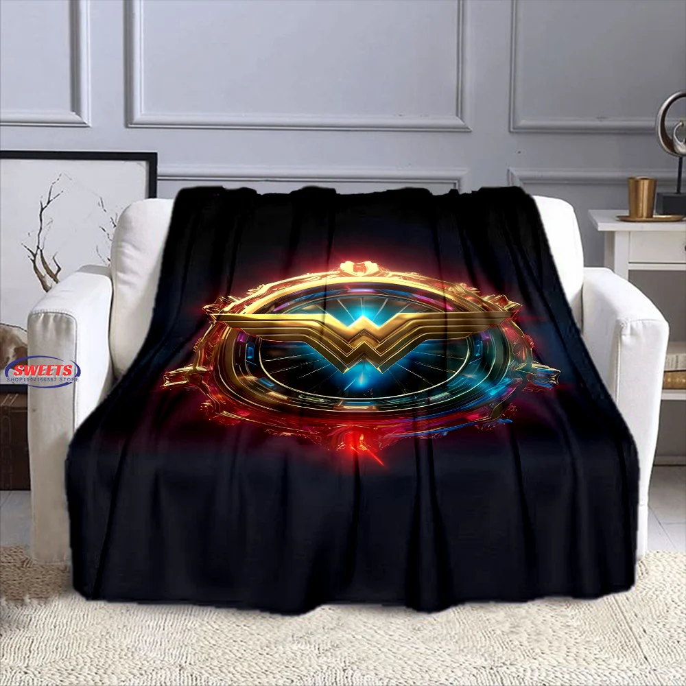 New Arrival! Classic Wonder Woman Blanket Sofa Bed Four Seasons Soft Fluffy Quilt Blanket Flannel Throw Outdoor Leisure Nap Gift 2