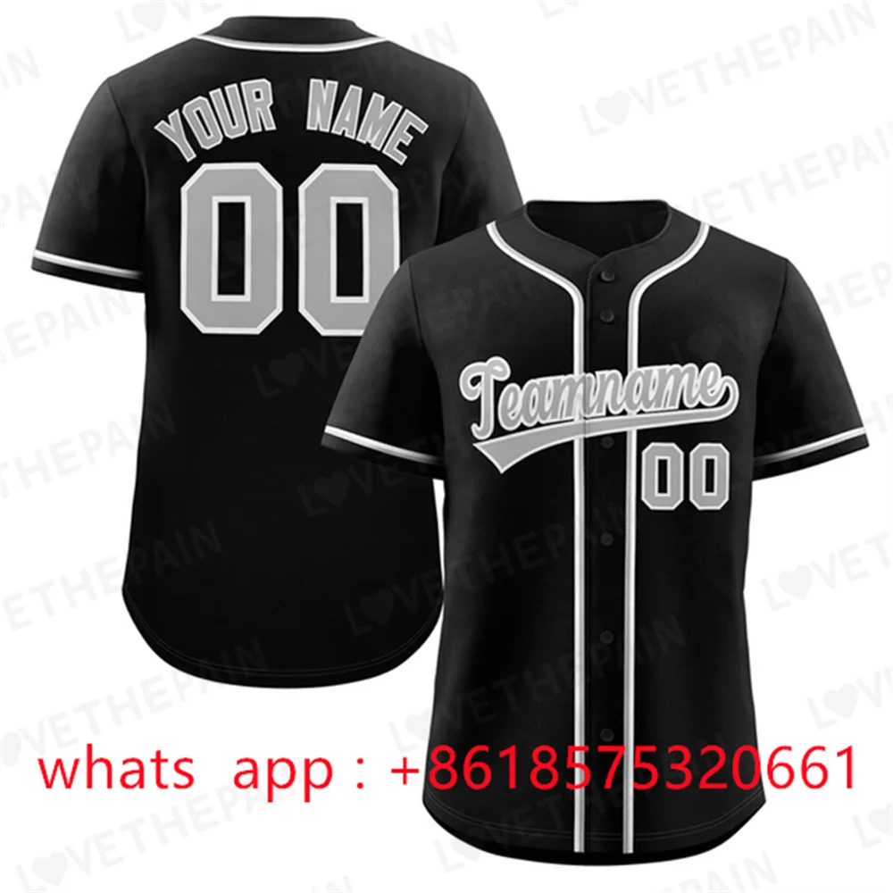 thumbnail image 1 of Camiseta de béisbol bordada personalizada, camiseta de béisbol, nombre del equipo cosido, número, logotipo cosido, sudadera de juego de softbol para hombres/jóvenes, 1 of 4