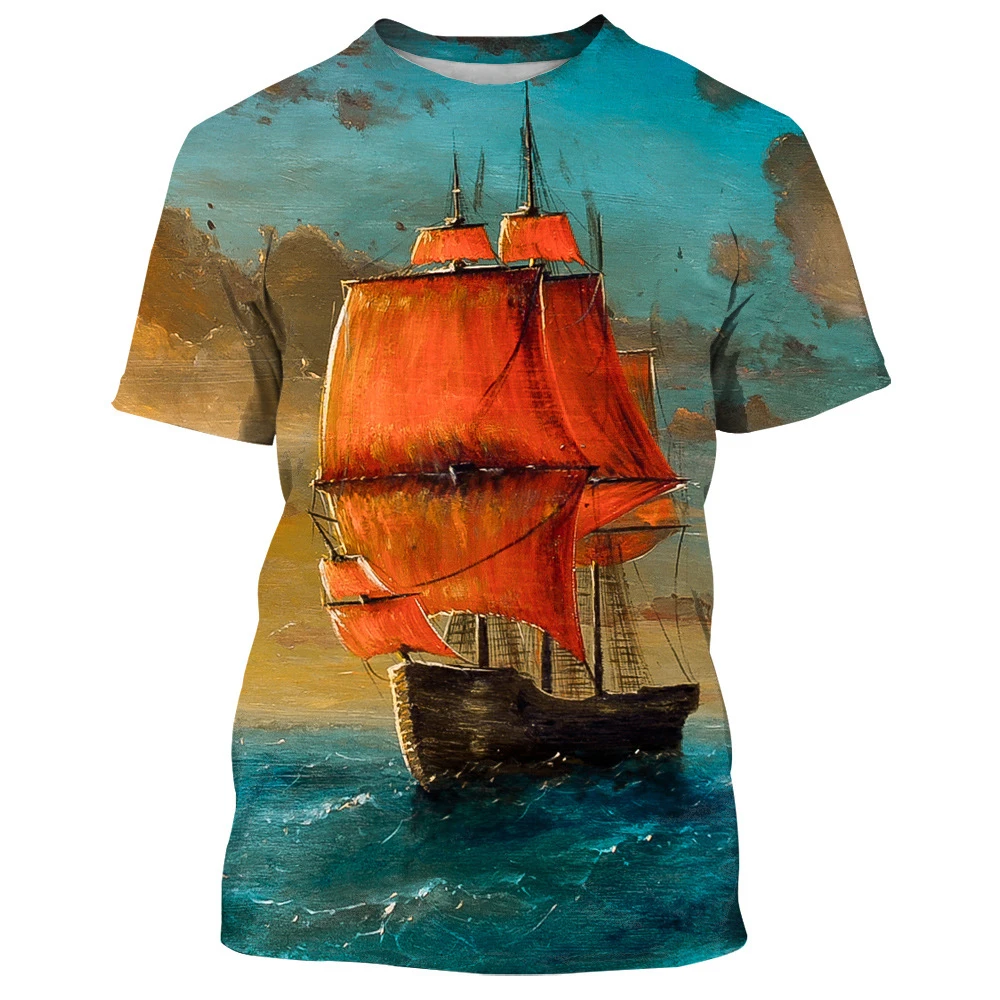 Van Gogh Oil Painting 3D Print Short Sleeve T Shirt