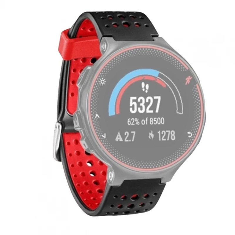 Cinturino Per Garmin Forerunner 220 230 235 630 620 735Xt Nero Rosso # Garmin Forerunner 220 # Garmin Forerunner 230 # Garmin Forerunner 235 # Garmin 