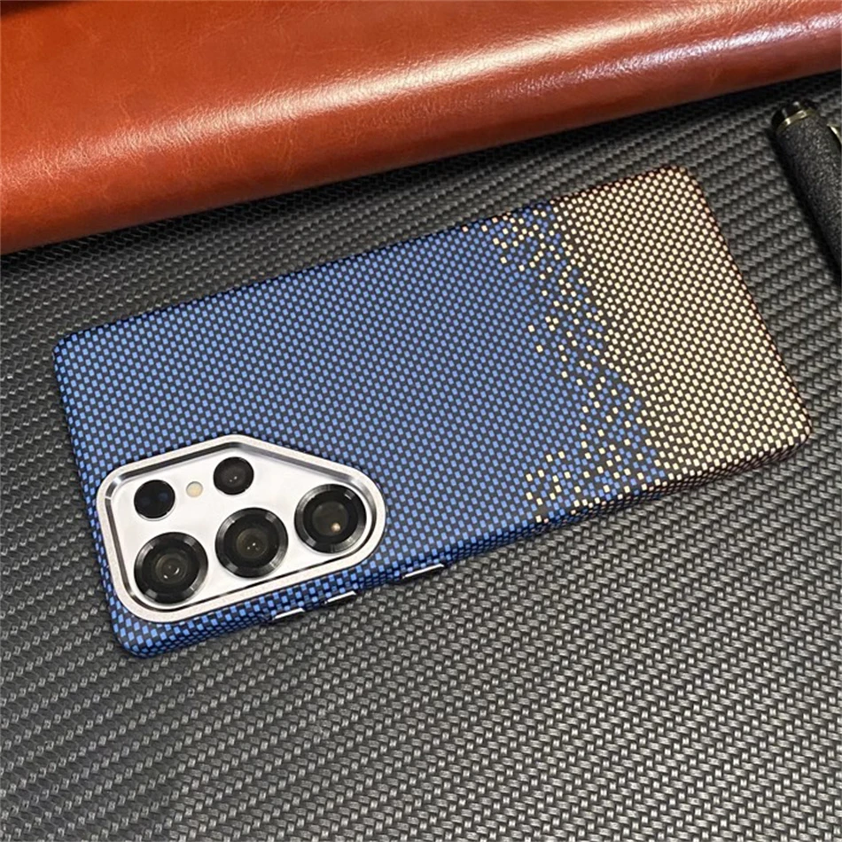Enhanced Carbon Fibre Patterned Magnetic Slim Shockproof Cover