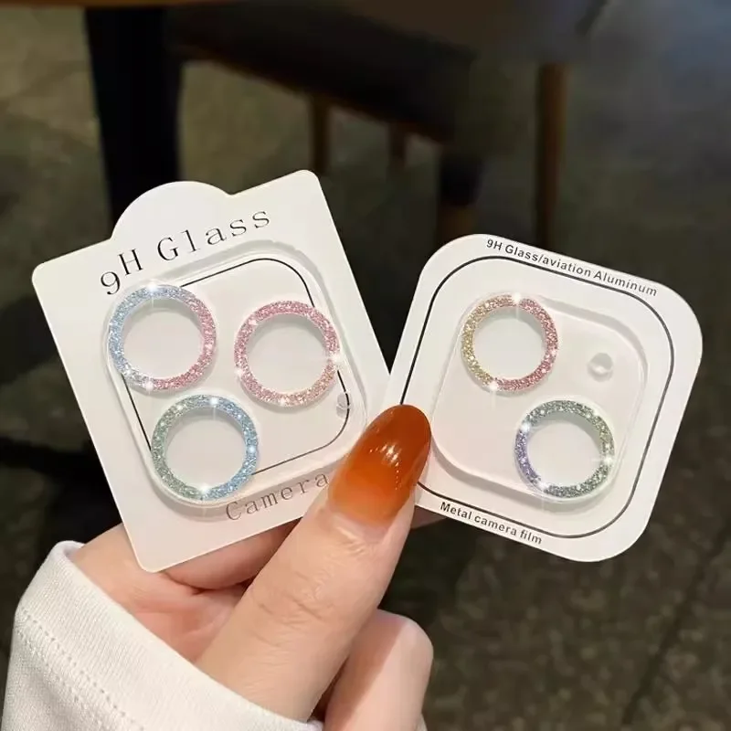 Luxury Glitter Full Cover Camera Protector with Lens Guard