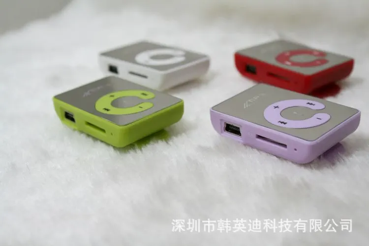 Wholesale C Key Clip Insert MP3 New Mini Mp3 Player Music Player Mirror Card Clip High Quality Music Playback