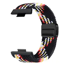 Magnetic Nylon Loop Sport Watchband - Versatile Replacement Bracelet Strap for Redmi Watch 5 (Black colorful)