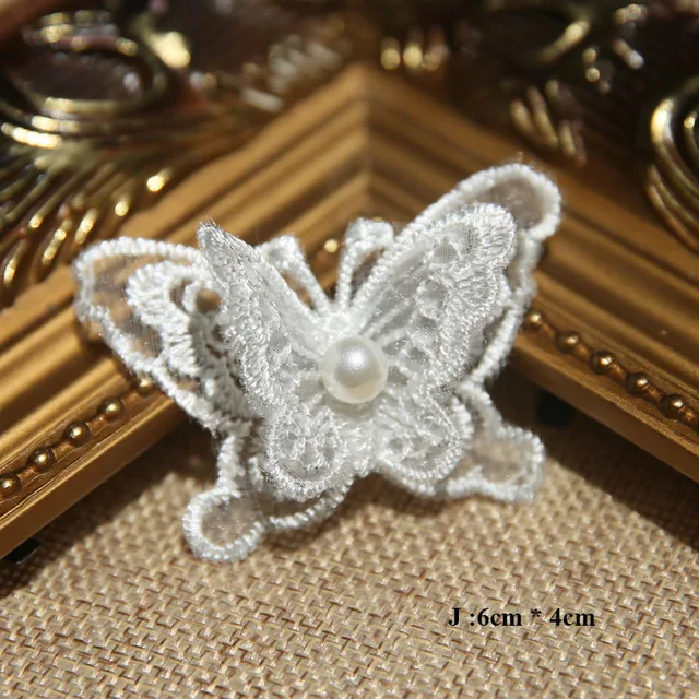 Toppe Ricamate Farfalla - 18 Pezzi, Doppio Strato Organza - Per Decorazioni Fai-da-te - Foto 4