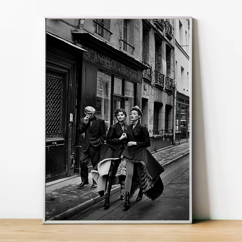 Classic Black And White Photography Poster Paintings for Bedroom Wall Decoration Painting Home Decore With Free Shipping Canvas